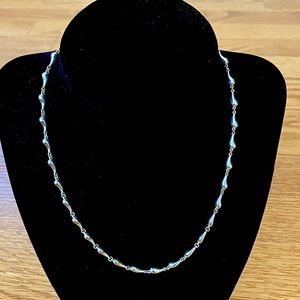 Tiffany&Co Elsa Peretti Continuous Teardrop Necklace Sterling Silver 16”